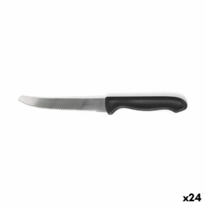 Set di Coltelli per Carne Cuyfor Nero Argentato 12 cm 6 Pezzi (24 Unità)