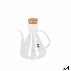 Oliera La Mediterránea Bell Trasparente Silicone Vetro Borosilicato 1 L (4 Unità)
