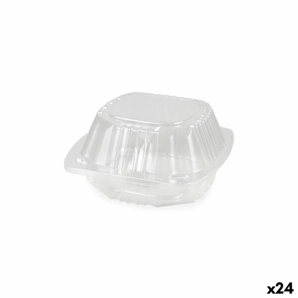Vassoi Riutilizzabili per Alimenti Algon BURGER 13 x 13 x 6,9 cm (5 Pezzi) (24 Unità)