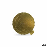 Base per torta Algon Dorato 20 x 20 cm (36 Unità)