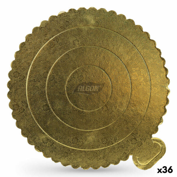 Base per torta Algon Dorato 40 x 40 cm (36 Unità)