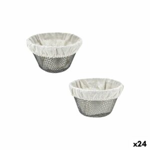 Cestino per il Pane Metallo 18 x 18 x 10 cm (24 Unità)