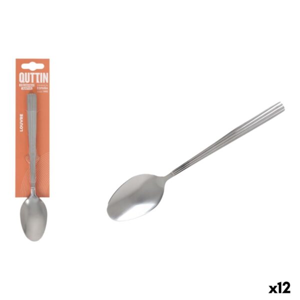 Set di Cucchiai Quttin Louvre Argentato 2 mm 20,4 x 3,8 cm 3 Pezzi (12 Unità)
