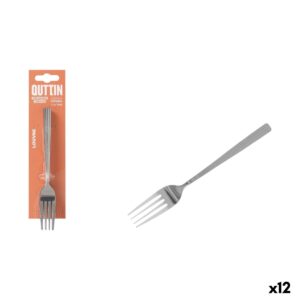 Set di Forchette da Dolce Quttin LOUVRE Argentato 1,5 mm 14,8 x 3,2 cm 6 Pezzi (12 Unità)