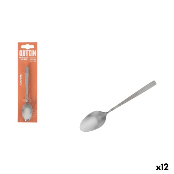 Set di Cucchiai Quttin LOUVRE Argentato 6 Pezzi 12 Unità