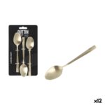 Set di cucchiai da dessert Inde Louvre Matt 1,5 mm 14,8 x 3,2 cm 3 Pezzi (12 Unità)