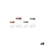 Set di Barattoli La Mediterránea Eden Vetro polipropilene 4 Pezzi (8 Unità)