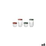 Set di Barattoli La Mediterránea Elsa Vetro polipropilene 4 Pezzi (6 Unità)