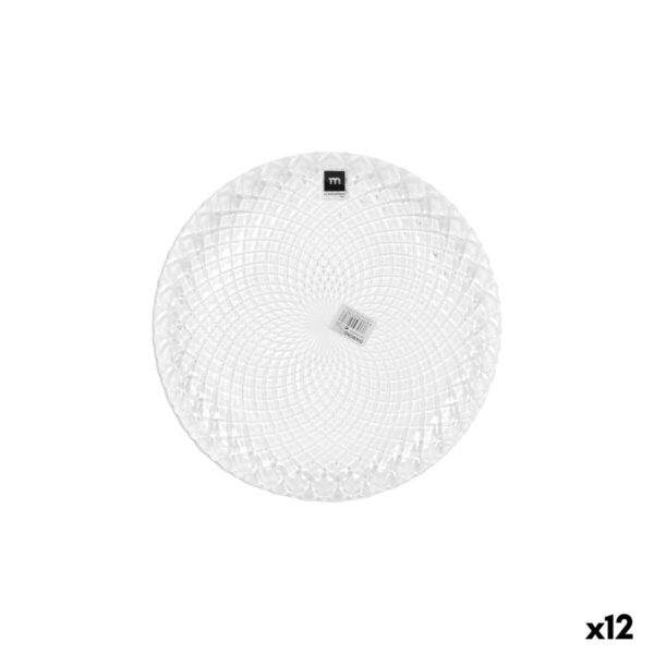 Piatto da pranzo La Mediterránea Diamond Trasparente Vetro Ø 26 cm (12 Unità)