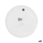 Teglia da Cucina La Mediterránea Diamond Trasparente Vetro Rotonda Ø 31 cm (12 Unità)