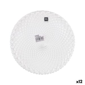 Teglia da Cucina La Mediterránea Diamond Trasparente Vetro Rotonda Ø 31 cm (12 Unità)