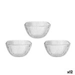Set di Ciotole La Mediterránea Eddas Trasparente Vetro 270 ml 3 Pezzi (12 Unità)