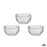 Set di Ciotole La Mediterránea Edy Trasparente Vetro 270 ml 3 Pezzi (12 Unità)