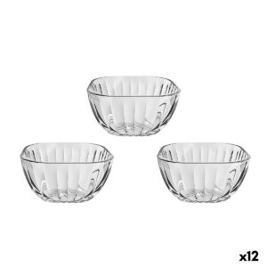 Set di Ciotole La Mediterránea Edy Trasparente Vetro 270 ml 3 Pezzi (12 Unità)