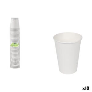 Set di Bicchieri Algon Bianco Cartone 330 ml 50 Pezzi (18 Unità)