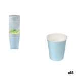 Set di Bicchieri Algon Azzurro Cartone 200 ml 24 Pezzi (18 Unità)