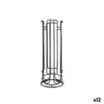 Contenitore per Sistemare le Capsule di Caffè Quttin Nero Ferro 11,5 x 33 cm (12 Unità)