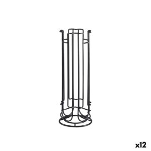 Contenitore per Sistemare le Capsule di Caffè Quttin Nero Ferro 11,5 x 33 cm (12 Unità)