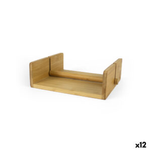 Portatovagliolo Quttin Marrone Bambù 21,7 x 18,7 x 7 cm (12 Unità)
