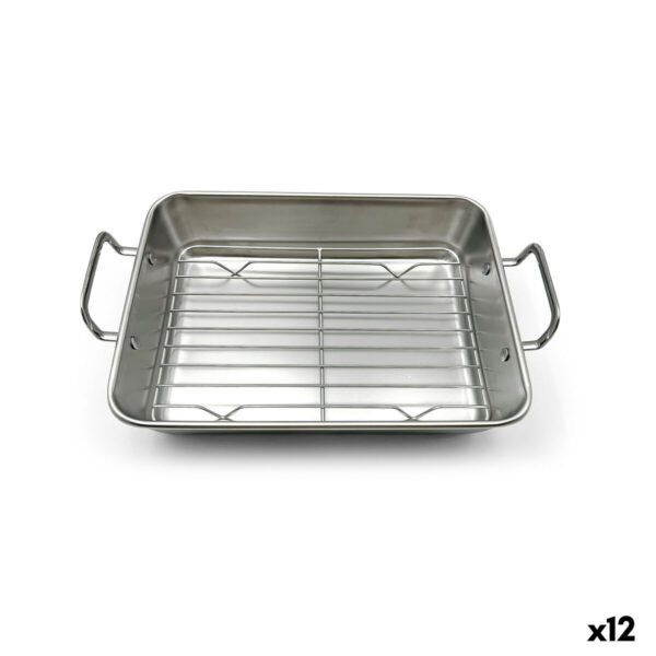Vassoio da Forno Quttin Argentato Acciaio 25,5 x 20 x 5,5 cm (12 Unità)