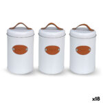 Barattolo Quttin Bianco Marrone Metallo (18 Unità)