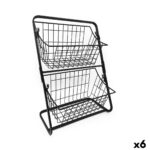 Portafrutta Confortime Nero Metallo 28 x 18 x 39 cm (6 Unità)