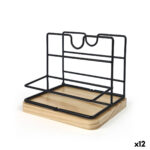 Secchio organizzatore My Bar Marrone Nero Legno Metallo 15 x 13 x 14 cm (12 Unità)