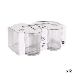 Set di Bicchieri LAV BEST Trasparente Vetro 340 ml 4 Pezzi (12 Unità)