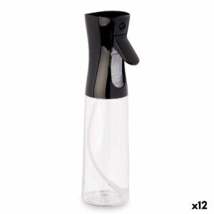 Spray per Olio o Aceto Kinvara Nero Trasparente Polietilene polipropilene polistirene PET 300 ml 8 x 24 x 6 cm (12 Unità)
