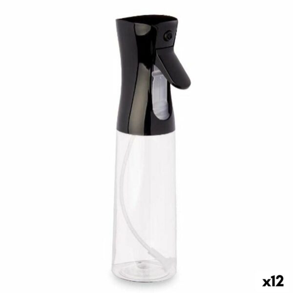 Spray per Olio o Aceto Kinvara Nero Trasparente Polietilene polipropilene polistirene PET 300 ml 8 x 24 x 6 cm (12 Unità)