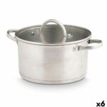 Casseruola con coperchio in vetro Kinvara Argentato 3,8 L 29 x 12 x 22 cm 29 x 16 x 22 cm Induzione (6 Unità)