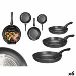 Set di padelle Kinvara Nero Alluminio Bachelite 20 x 4 cm 28 x 5 cm 24 x 4,5 cm 28,5 x 46 x 14,5 cm (6 Unità)