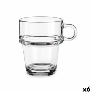 Tazza di caffè e tè Vivalto Trasparente Vetro 270 ml (6 Unità)