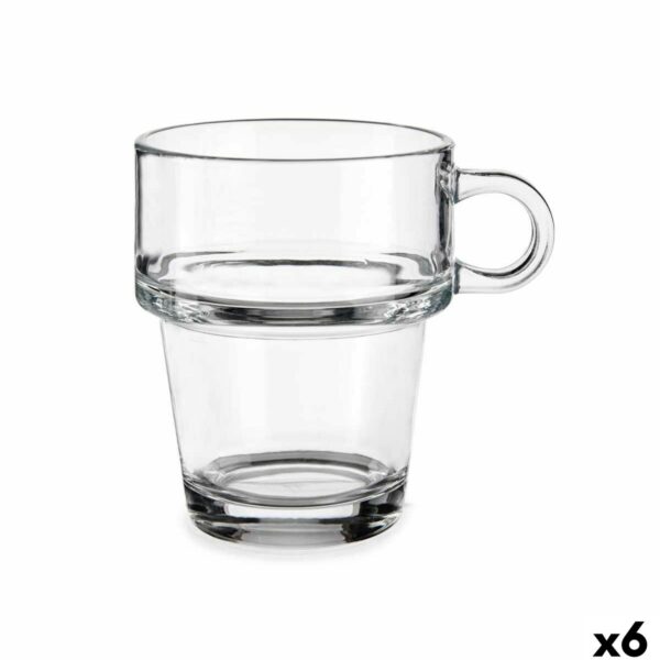 Tazza di caffè e tè Vivalto Trasparente Vetro 270 ml (6 Unità)