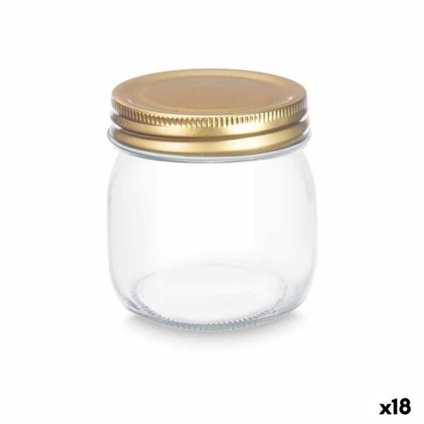 Vaso Vivalto Trasparente Dorato 180 ml (18 Unità)