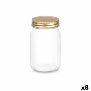 Vaso Vivalto Trasparente Dorato 500 ml (8 Unità)