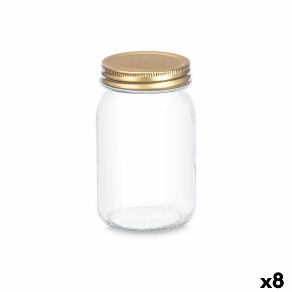 Vaso Vivalto Trasparente Dorato 500 ml (8 Unità)