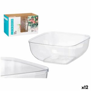 Set di piatti Leknes Trasparente Plastica 5 L 25,5 x 12,3 x 25,5 cm (12 Unità)