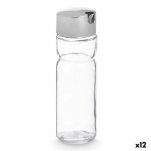 Oliera Vivalto Trasparente Argentato Metallo Cristallo Plastica 180 ml 4,6 x 15,7 x 4,6 cm (12 Unità)