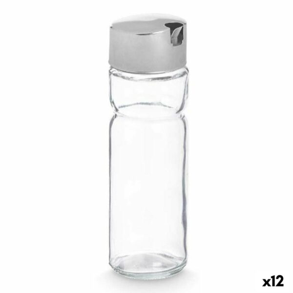 Oliera Vivalto Trasparente Argentato Metallo Cristallo Plastica 180 ml 4,6 x 15,7 x 4,6 cm (12 Unità)
