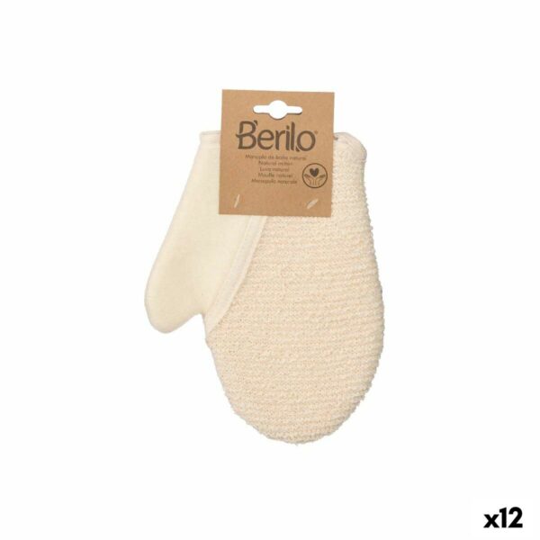 Guanto Esfoliante Berilo Bianco Beige (12 Unità)