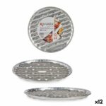 Stampo per Pizza Kinvara Argentato Alluminio 32,5 x 32,5 x 1,7 cm Pizza 4 Pezzi (12 Unità)