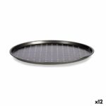 Stampo per Pizza Kinvara Grigio Acciaio al carbonio 33 x 1 x 33 cm (12 Unità)