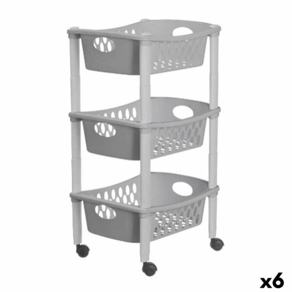 Carrello per Verdure Stefanplast Grigio Plastica 40 x 29,5 x 68,5 cm (6 Unità)