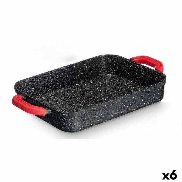 Griglia Kinvara Bianco Nero Rosso Silicone Alluminio 32 x 25 cm