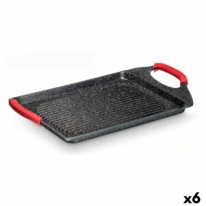 Griglia Kinvara Bianco Nero Rosso Silicone Alluminio 34 x 26 cm