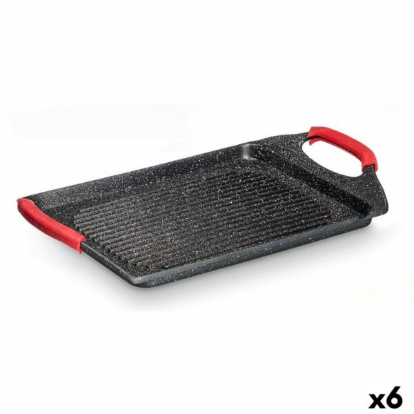 Griglia Kinvara Bianco Nero Rosso Silicone Alluminio 34 x 26 cm