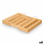 Vassoio Portaposate Kinvara Naturale Bambù 47,5 x 5 x 36 cm Pieghevole (6 Unità)