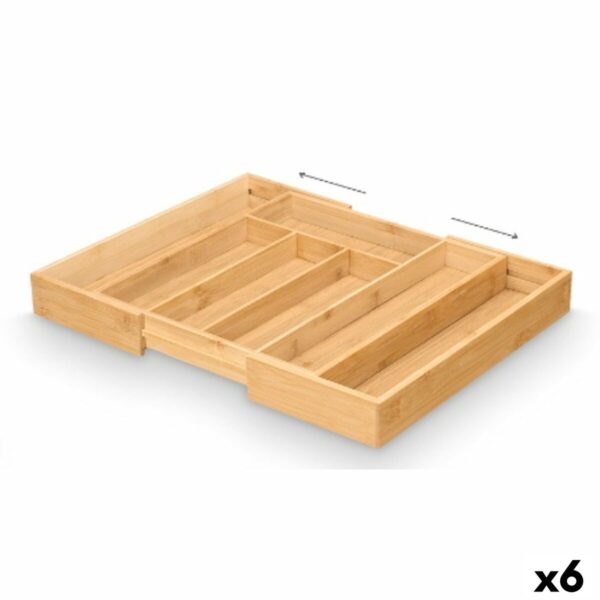 Vassoio Portaposate Kinvara Naturale Bambù 47,5 x 5 x 36 cm Pieghevole (6 Unità)