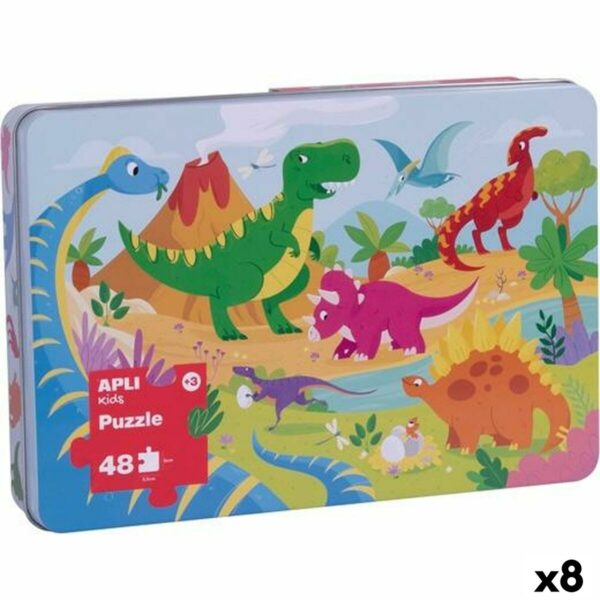 Puzzle Apli 48 x 32 cm Dinosauri 48 Pezzi (8 Unità)